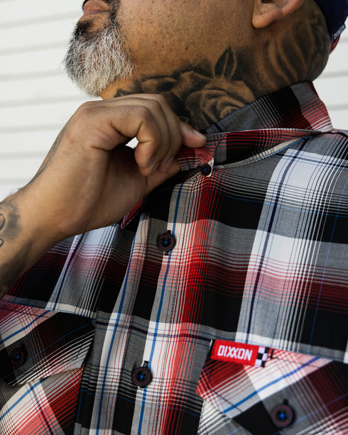BURNOUT BAMBOO SHORT SLEEVE BUTTON UP - MENS